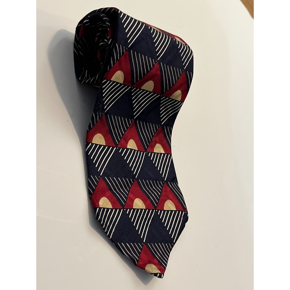 Robert Talbott Neck Tie Best of‎ Class Nordstrom Mens Geometric Triangles Navy